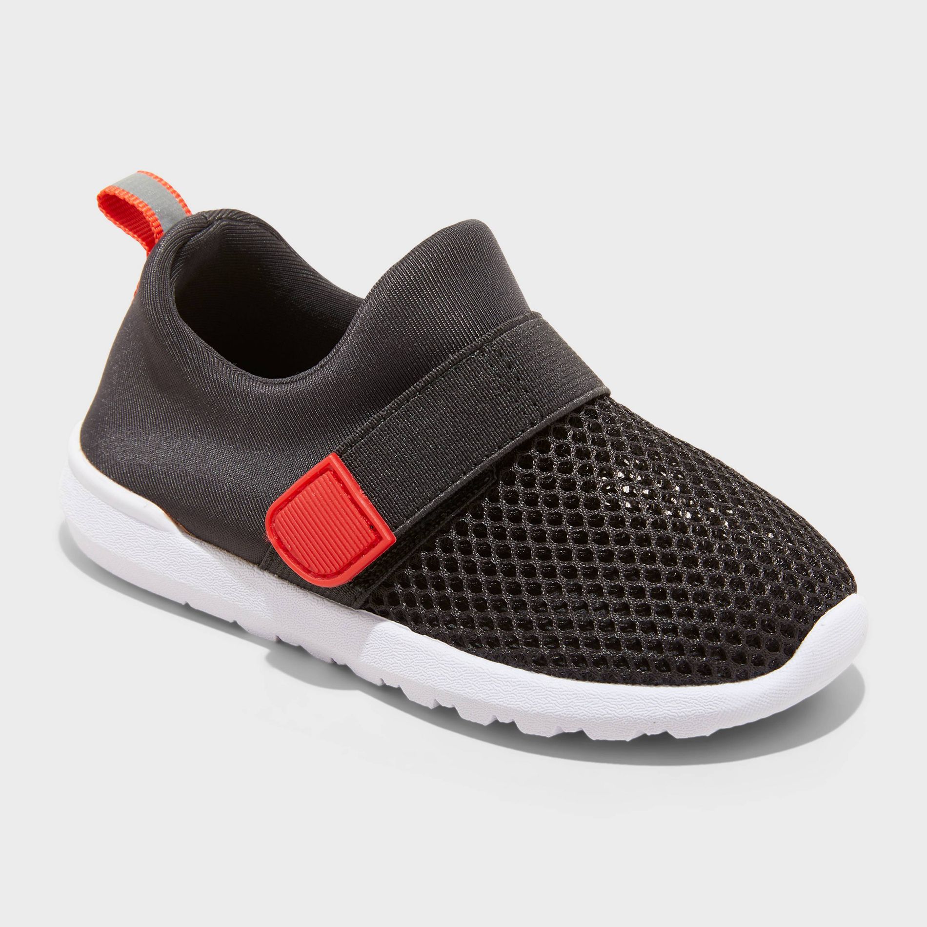 Toddler Austen Water Shoes - Cat & Jack™ Black 11T: Hook and Loop, Non-Marking Outsole, Closed Round Toe