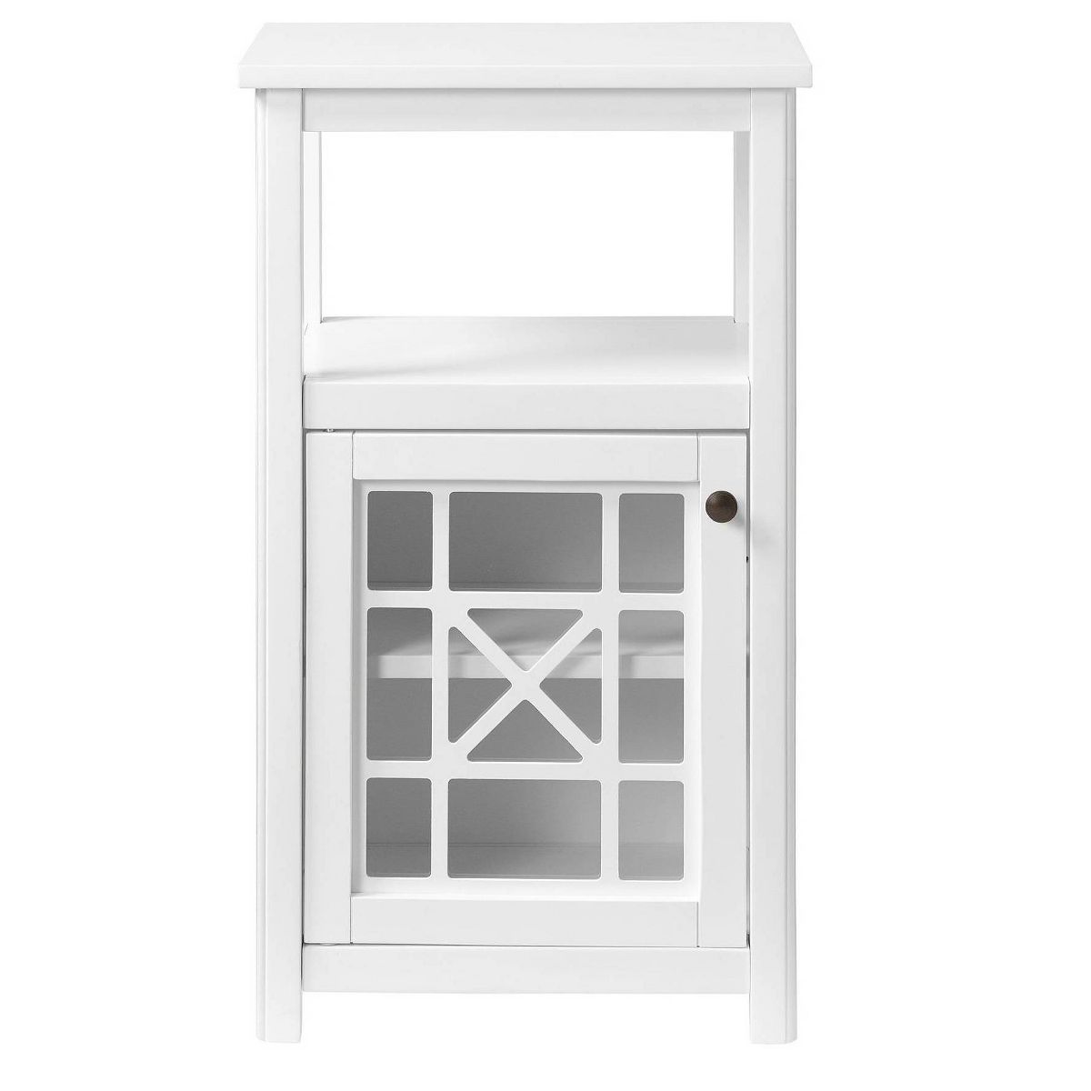 17"x29" Derby Deluxe Floor Storage Cabinet White - Alaterre Furniture: Hardwood Frame, 2-Shelf Bath Organizer - thumbnail 2