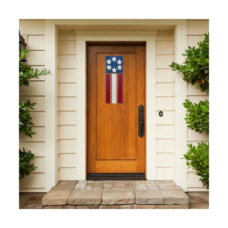 Transpac Wood 16.46 in. Multicolor Patriotic Hanging Layered Vertical Flag Decor, 4 of 6