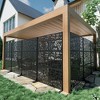 Wooakway 72"H 47"W Outdoor Metal Garden Trellis Privacy Screen Lattice Panel Indoor Room Divider - 3 of 4