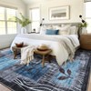 Washable Area Rug 9x12 Indoor Modern Floral Living Room Large Soft Carpet Abstract Aesthetic Rug Printed Bedroom Rug Non-Shedding Accent Throw Rug - 3 of 4