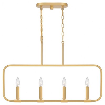 Quoizel Lighting Abner 4 - Light Chandelier in  Aged Brass
