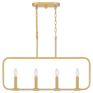 Quoizel Lighting Abner 4 - Light Chandelier in  Aged Brass - 1 of 4