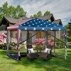 Tangkula 10' x 10' Outdoor Pop-up Canopy Tent w/ Mesh Sidewalls Carrying Bag - image 3 of 4