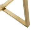 Kate and Laurel Zia Round Bar Stool, 12.75x12.75x25, White and Gold - 4 of 4