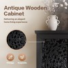 Bella Depot 55'' Rustic Tall Storage Cabinet with Drawer, Decorative 2-Door Carved Wood Accent Cabinet - 4 of 4
