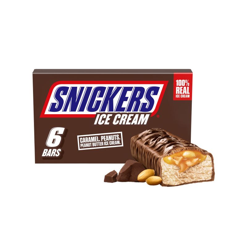 SNICKERS Ice Cream Bars - 12oz/6ct, 1 of 8