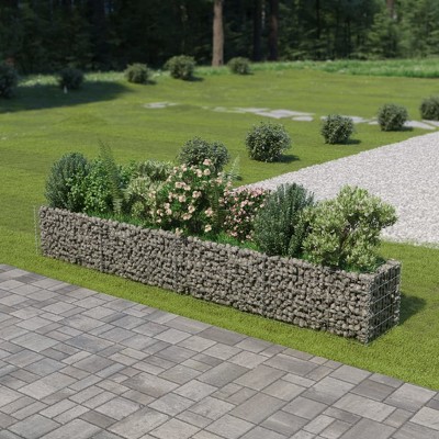 vidaXL Gabion Raised Bed Galvanized Steel 141.7"x19.7"x19.7"
