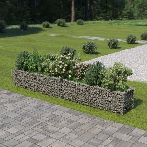 vidaXL Gabion Raised Bed Galvanized Steel 141.7"x19.7"x19.7" - 1 of 4