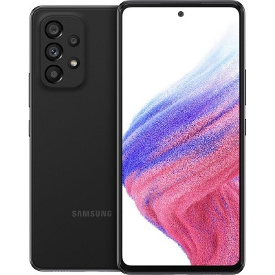 Samsung Galaxy A53 5G 128GB Smartphone 6.5" AMOLED FHD+ Display 4K Video Resolution 64MP Camera Fully Unlocked SM-A536 Manufacturer Refurbished Black