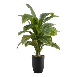 GlasFlength Artificial Plants Artificial Rubber Tree Artificial Dracaena Tree Faux Plants for Indoor Home Decoration, Green, 17"*16"*17" - 1 of 4