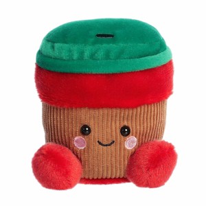 Aurora Mini Jo Peppermint Mocha Palm Pals Festive Stuffed Animal Red 4.5" - 1 of 4