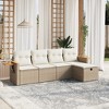 vidaXL Garden Sofa Set Beige, Cream white - 2 of 4