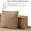 129.5"W Modular Sectional Sofa Couch, L-shaped Minimalist Free Installation Tofu Block Sofa 4L -ModernLuxe - 4 of 4
