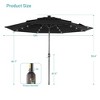 Sonkuki 10FT Outdoor 3-Tier Patio Market Umbrella w/Solar Lights and Aluminum Pole - 3 of 4