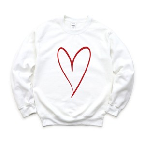 Simply Sage Market Hand Drawn Heart Sweatshirt - 1 of 4