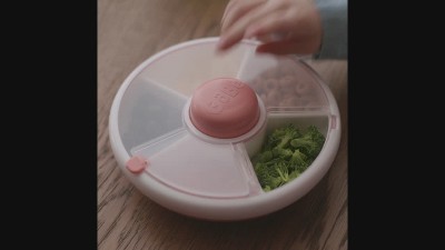 Contenitore Per Snack Rotante Con Scomparti Per Bambini – Lunch Box A Prova Di Perdite Con Maniglia, 5 Scomparti, Per Scuola E Picnic - 3