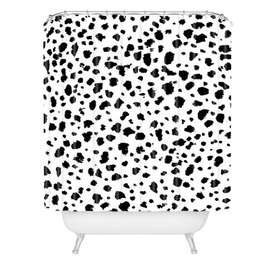 Rebecca Allen Dalmatian Shower Curtain Black/White - Deny Designs