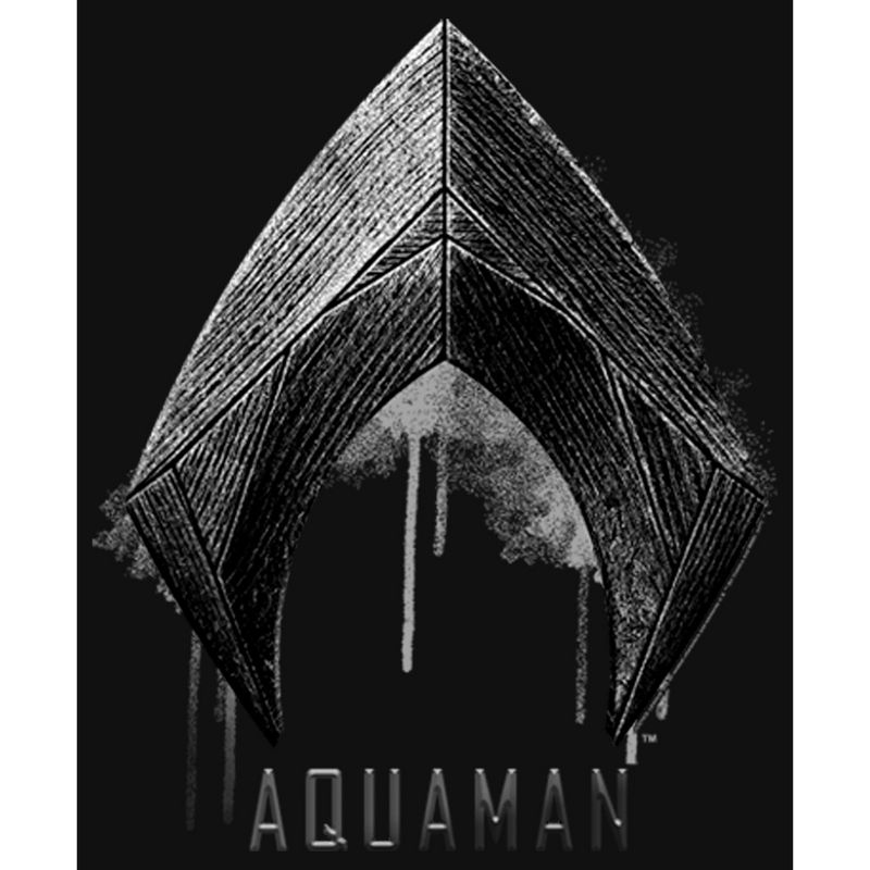 Men's Zack Snyder Justice League Aquaman Silver Logo Long Sleeve Shirt, 2 of 5