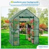 Machrus Ogrow Deluxe WALK-IN 2 Tier 8 Shelf Portable Lawn and Garden Greenhouse - Heavy Duty Anchors Included! - 2 of 4