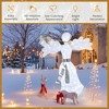 Costway Pre-Lit Angel Christmas Decoration, Artificial Christmas Decor w/ 100 LED Lights - 4 of 4