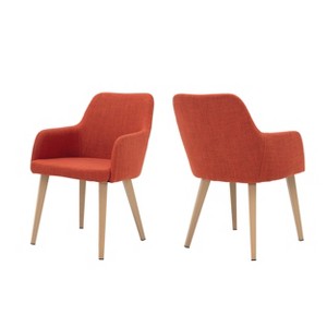 Alistair Dining Chair - Muted Orange (Set of 2) - Christopher Knight Home