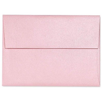 LUX 5 3/4"x8 3/4" 80lbs. A9 Invitation Env W/Glue Rose Quartz Pink 5395-04-50