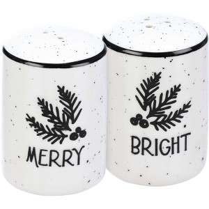 Primitives By Kathy 2.75 In Merry Bright Salt And Pepper Christmas Salt And Pepper Shaker , Pine Berries (2PC) - 1 of 3