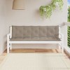 vidaXL Indoor/Outdoor Bench Cushions 2 pcs, Non-slip, Water-Repellent, Taupe 70.9"x19.7"x2.8" - 3 of 4