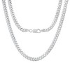 Steeltime unisex sterling silver 24" Miami Cuban link chain necklace. Color Options: Silver, Gold - 2 of 3