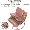 FATMOON Small Wallet for Women,RFID Blocking PU Leather Wristlet Purse Large Capacity Bifold Wallet with ID Window for Travel,Shopping - 4 of 4