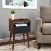 Nightstand with Storage – Mid Century Modern Bedroom Side Table Built-in Charging Station with 2 USB Ports & 2 Power Outlets - 2 of 4