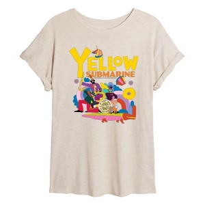 Women's - The Beatles - YS Doodle Oversized Graphic T-Shirt - 1 of 4