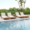 Christopher Knight Home Dawn Patio Rustic Acacia Wood Adjustable Chaise Lounge with Water-Resistant Cushions (Set of 4) - 2 of 4