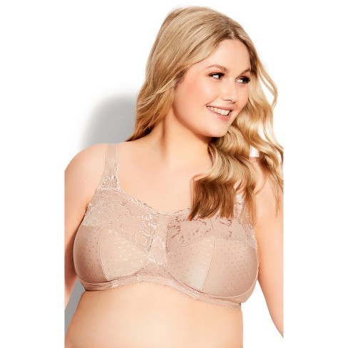 AVENUE BODY | Women's Plus Size Lace Soft Cup Wire Free Bra - beige - 40C