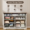 Dyonery rural-style drawer storage cabinet features drawers of different sizes for layered storage, suitable for both bedrooms and living rooms - 4 of 4