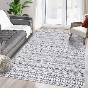 Machine Washable Moroccan Geometric Floor Mat - 1 of 4
