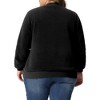 Agnes Orinda Women's Plus Size Shearling Fluffy Fuzzy Long Sleeve Zip Up Fleece Jackets - 4 of 4