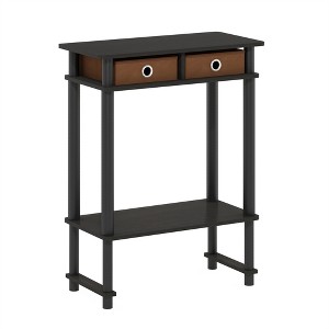 Furinno Turn-N-Tube Tall-Wide Hallway Console Table with Bin, Espresso/Brown - 1 of 1