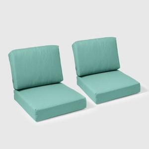 Fullerton 2pc Outdoor Deep Seating Cushion Set - Turquoise - Threshold