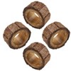 Saro Lifestyle Saro Lifestyle Wood Bark Napkin Ring Holders (Set of 4), Brown, - 2 of 4