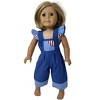 Doll Clothes Superstore Handmade American Print Overall Set for 18-Inch Girl Dolls - 3 of 4