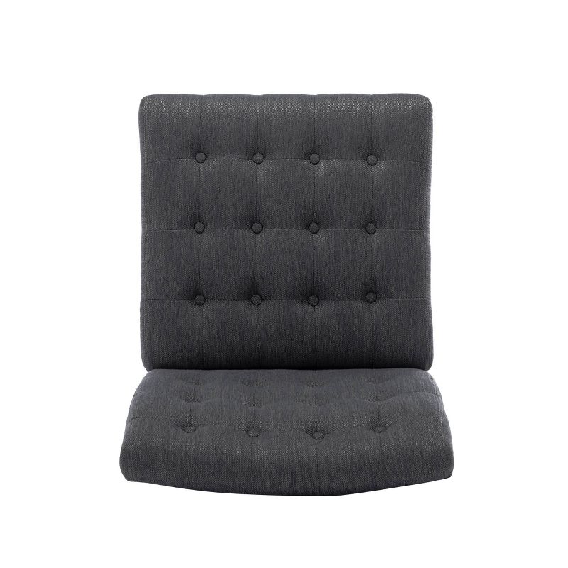 Set of 2 Lewis Contemporary Fabric Tufted Slipper Chairs - Christopher Knight Home, 5 of 11