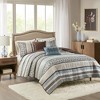 5Pcs coverlet Set Traditional Reversible Jacquard Quilt with Embroidered Pillows, Channel Quilting, All Season Polyester Jacquard - 2 of 4