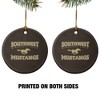 Southwest Minnesota State University Mustangs Logo Porcelain Holiday Christmas Tree Ornament - 2 of 4