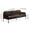 3-Seater Polyester Fabric Modern Upholstered Sofa with Deep Seat and Sturdy Legs - 3 of 4