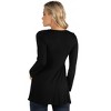 24seven Comfort Apparel Womens Long Sleeve Solid Color Swing Style Flared Maternity Tunic Top - 3 of 4