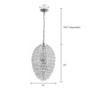 LLHZSY Modern Luxury Crystal Pendant Chandelier 6-Lights Fixture for Kitchen Island Dining Room Living Room - Chrome - W14" x H23" - 3 of 4