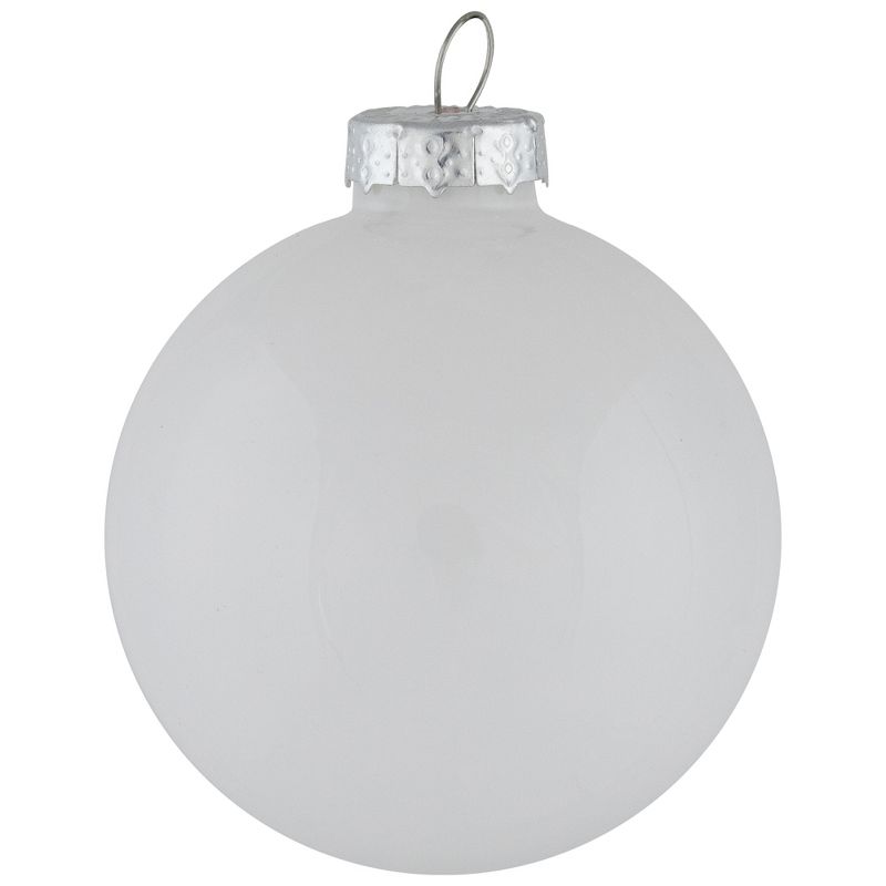 Northlight 9ct Shiny and Matte White Glass Ball Christmas Ornaments 2.5" (65mm), 5 of 8
