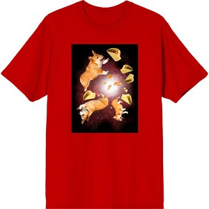 Corgi And Tacos In Space Adult Short Sleeve Tee - 1 of 2